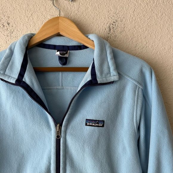 PATAGONIA Girls Full Zip Fleece Jacket in Baby Blue - Picture 2 of 11